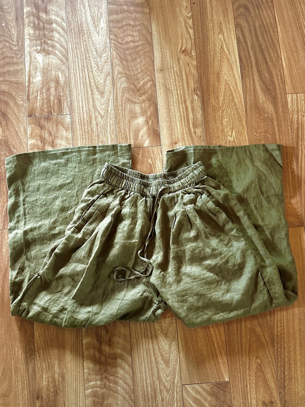 100% Linen Wide Leg Pants
